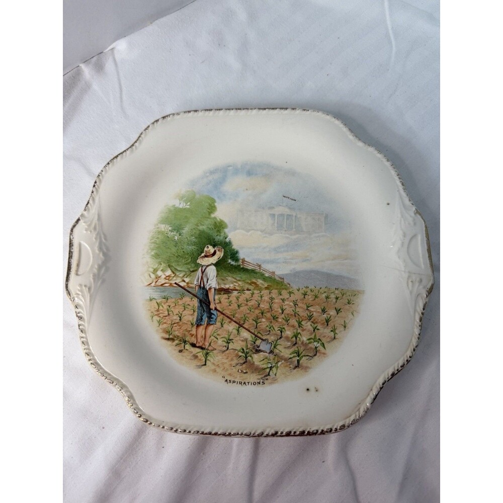 Vintage Harker 1840 Aspirations Platter 10.5” White House Read Dec